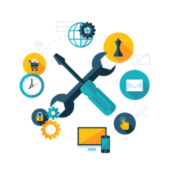 grafika przedstawiająca narzędzia internetowe